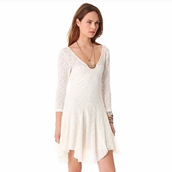 *SOLD* Free People Ivory Katya Paisley Lace Dress Size: XS - Picture 2 of 5